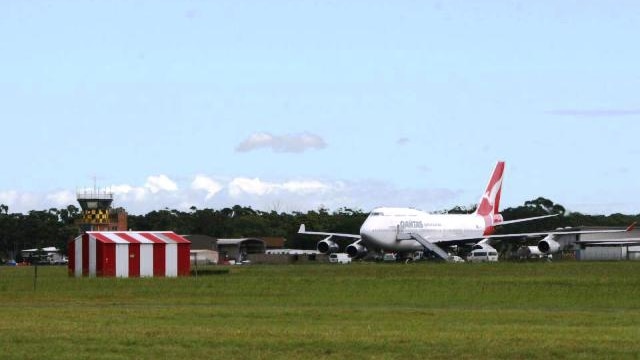 An international Qantas flight bound for Sydney has been forced to land at Newcastle's domestic Airport.