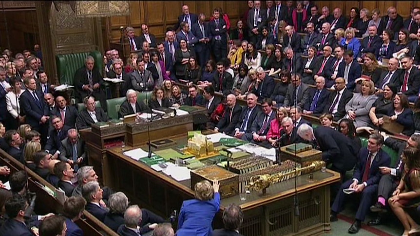 The House of Commons erupted as the result of the vote was announced.
