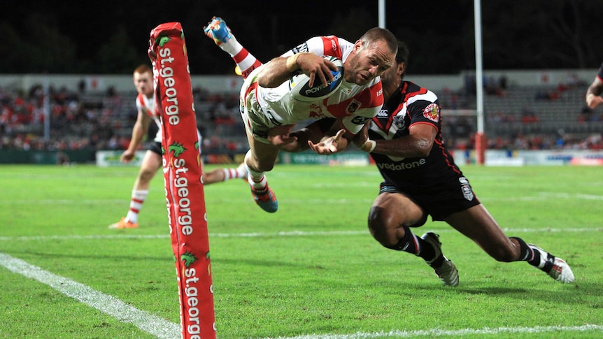 Jason Nightingale finishes well for the Dragons