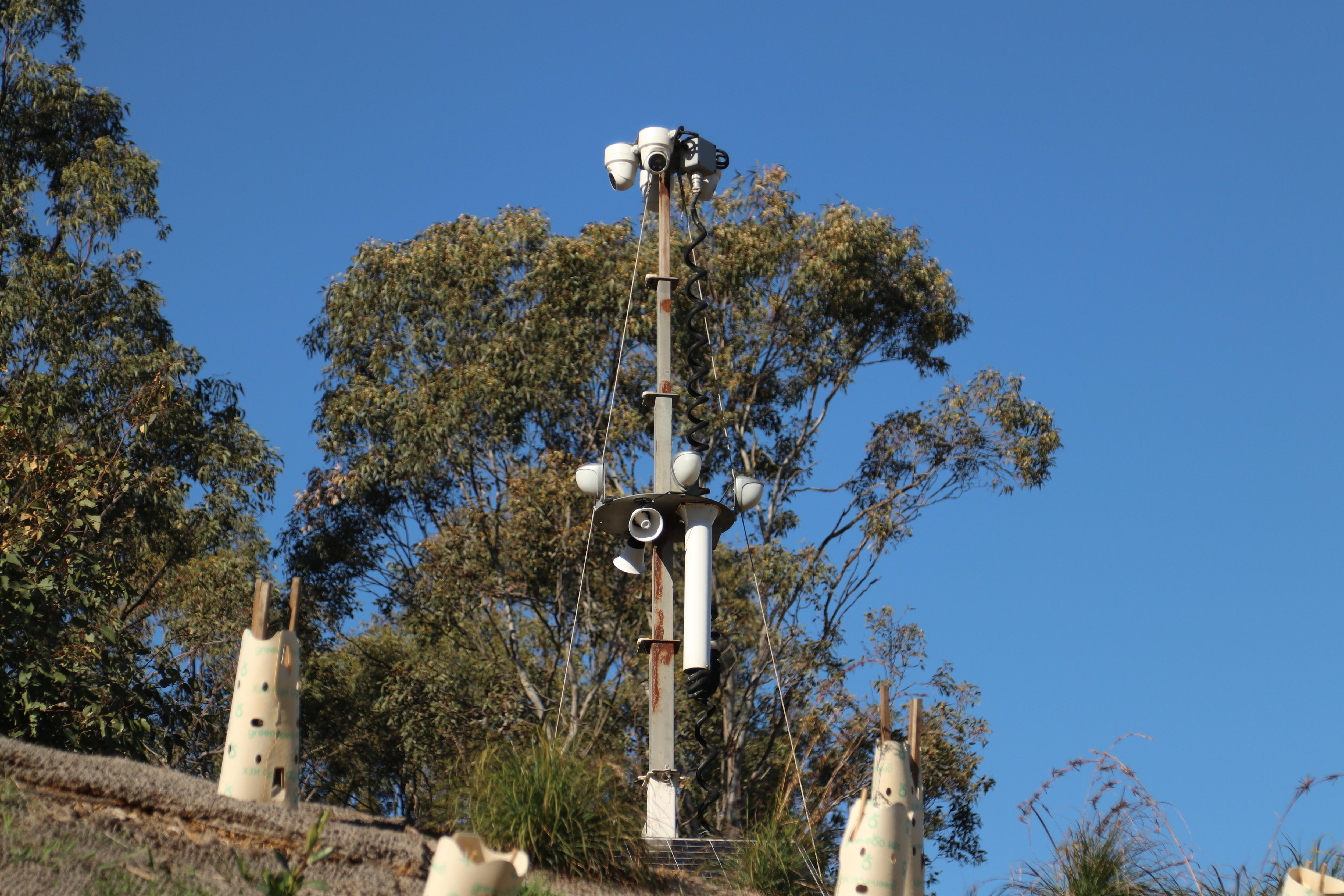 cameras on pole outside box culvert