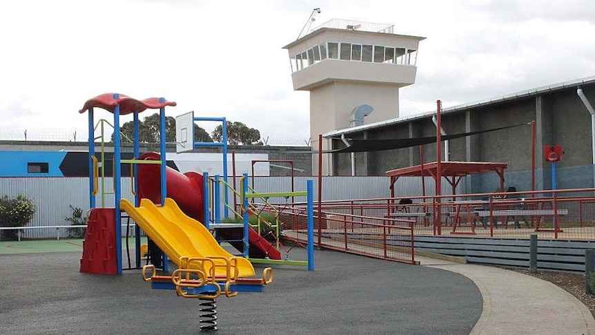 Risdon Prison playground with watch tower December 9, 2016