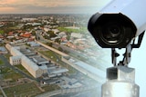 A CCTV camera and an aerial view of Fremantle.