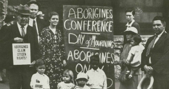 Protesters on Australia Day 1938.
