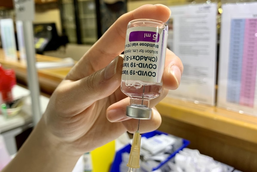 A vial of COVID-19 vaccine