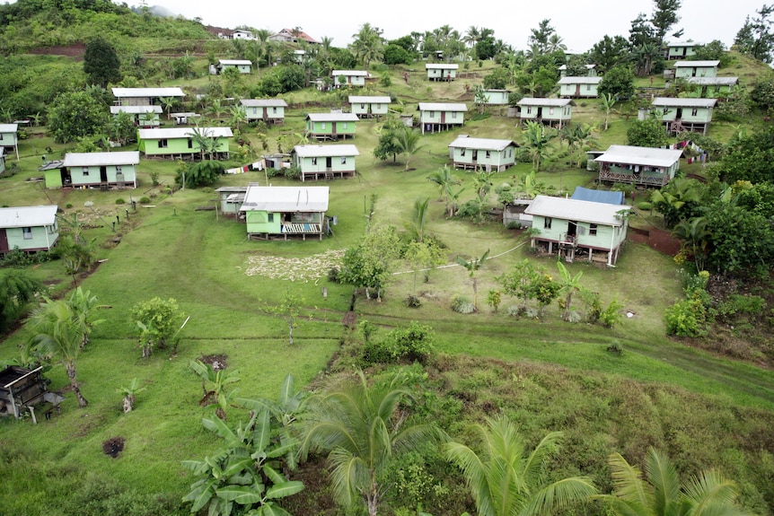 New homes on a hill.