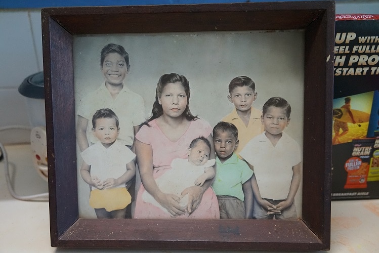 Helena Rioli with her children Sebastian, John, Helena, Lawrence, Maurica and Maria (L - R).