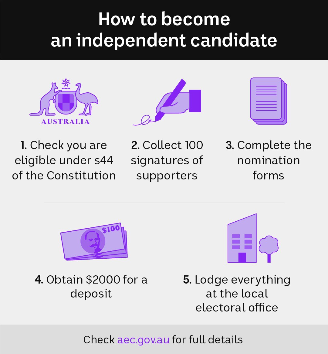 Infographic showing the steps needed to become an independent