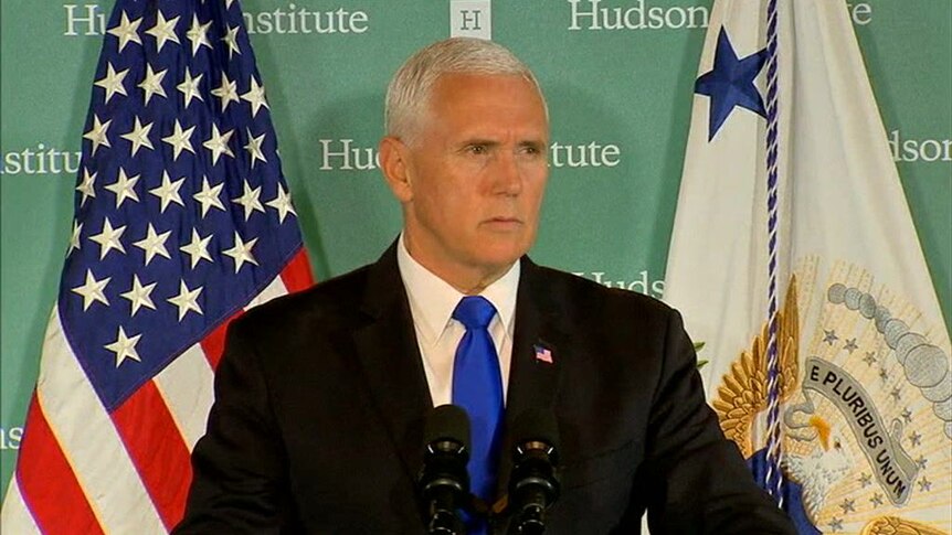 Mike Pence delivers stern warning to China on political interference
