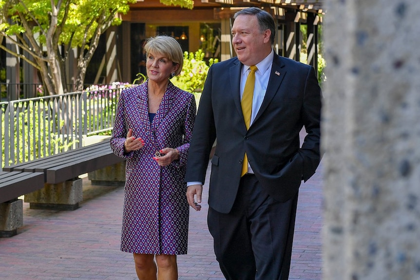 Foreign Minister Julie Bishop and US Secretary of State Mike Pompeo at the AUSMIN.