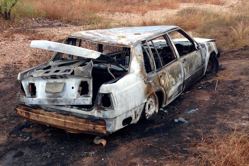 Torched car