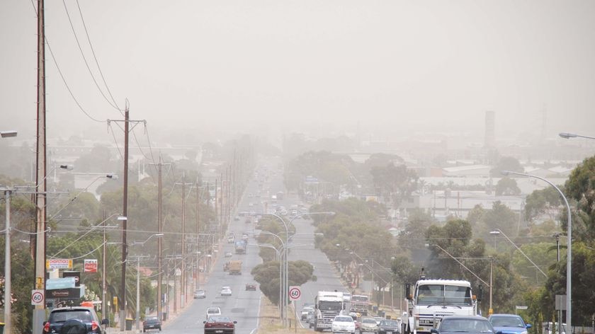 Dust blows into Adelaide
