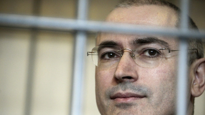 Close shot of former Russian oil tycoon Mikhail Khodorkovsky