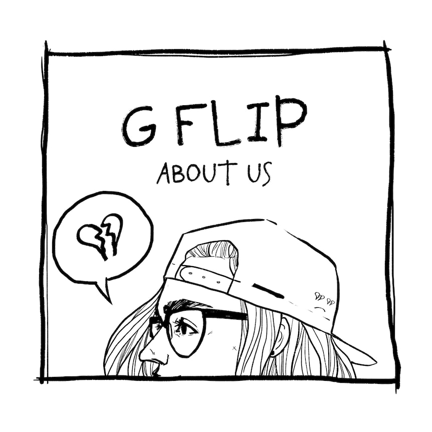 Front cover of G Flip's debut album, 'About Us'.