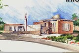An artist's impression of the proposed mosque for a site on The Valley Avenue.