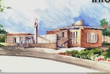 An artist's impression of the proposed mosque for a site on The Valley Avenue.