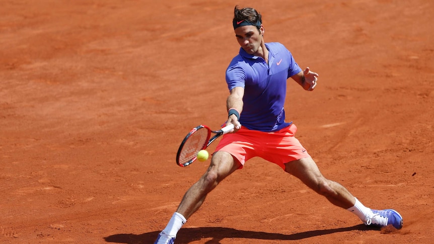 Federer in the first round of the French Open