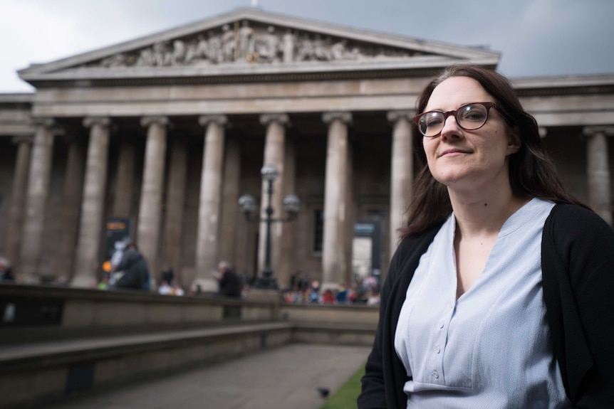 Hannah Boulton outside the British Museum