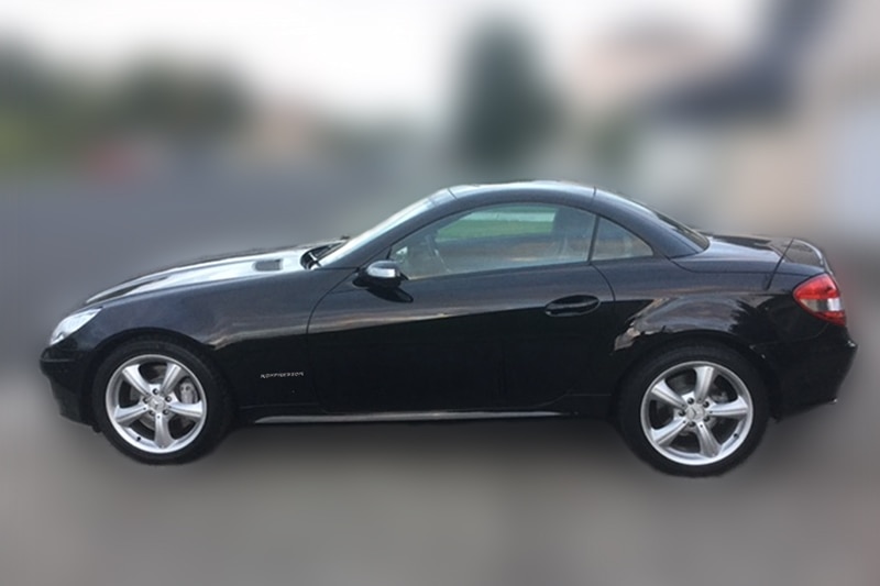 A black Mercedes Coupe similar to the one police believe may be linked to the death of Karen Ristevski.