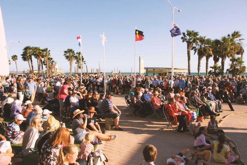 A photo of the crowd at the Dirk Hartog opening ceremony.