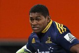 Attacking threat ... Waisake Naholo makes a break for the Highlanders