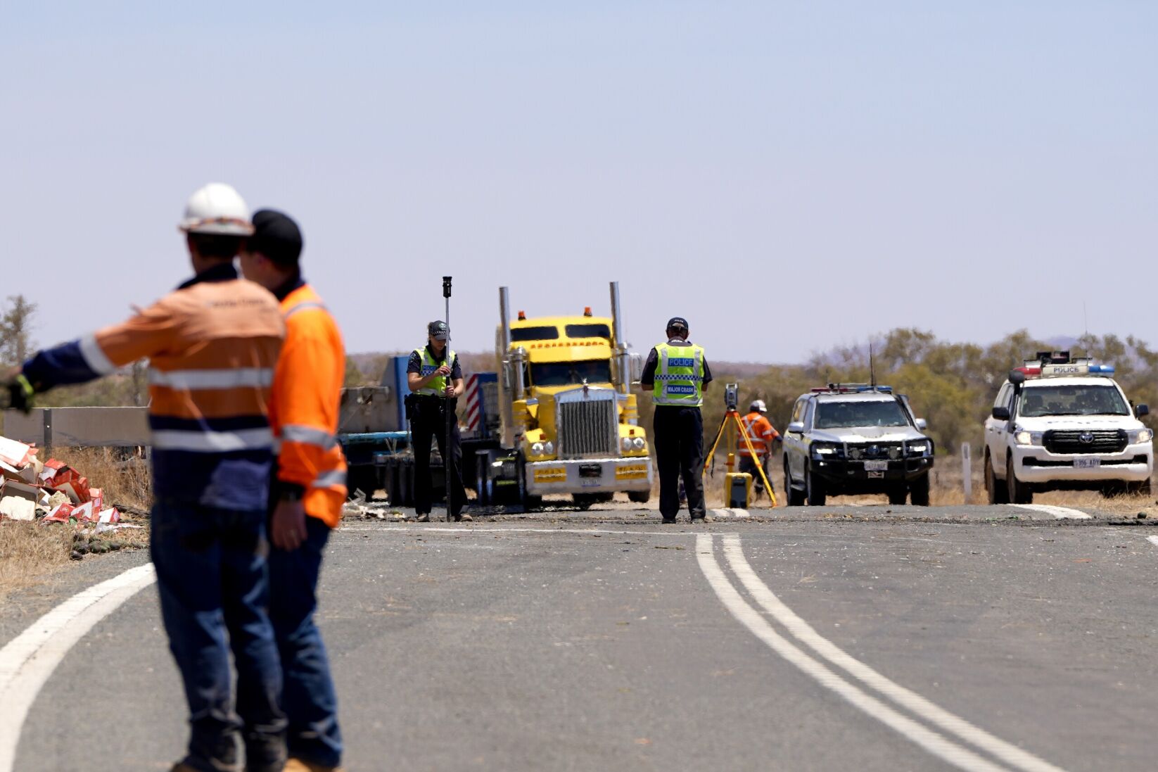 The scene of a fatal freight train crash.