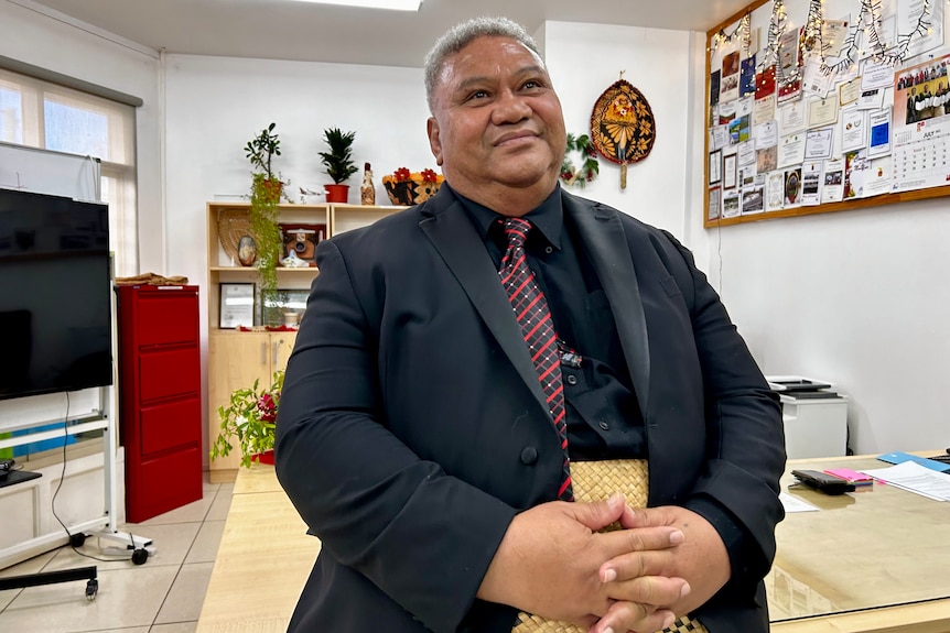 A Tongan man in a suit