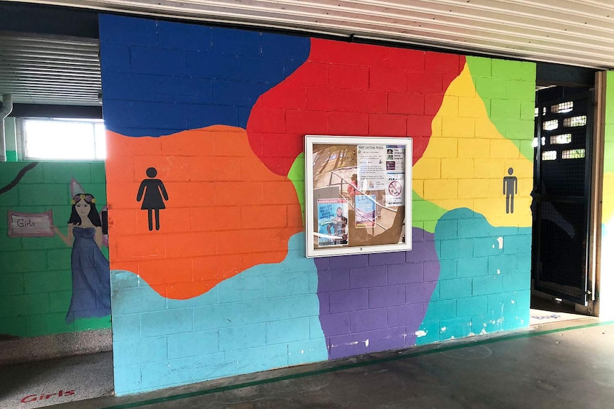Outside of toilet block at Springwood Road State School, south of Brisbane, on June 13, 2018.