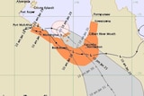 A cyclone track and threat map issued by the Bureau of Meteorology on Friday, January 29.