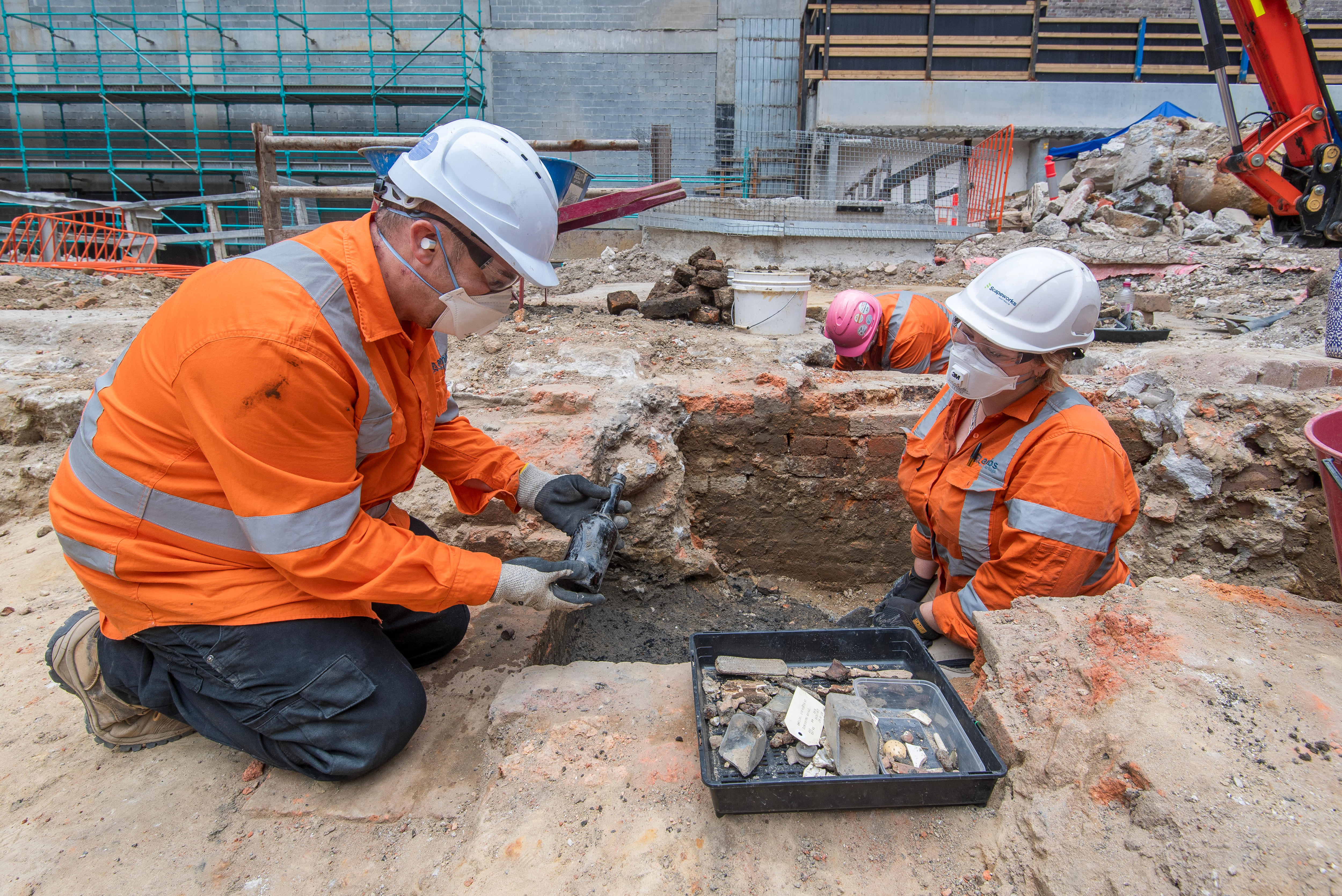 Home of colourful figure uncovered as part of Sydney Metro dig