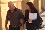 Kenneth Laurence Pillar and his girlfriend Belinda Thornton outside court.