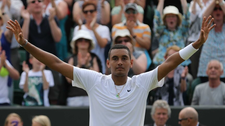 Kyrgios salutes Wimbledon crowd