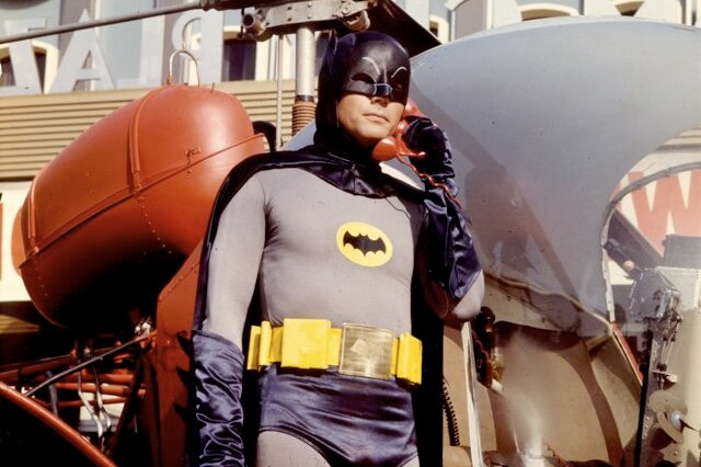 Actor Adam West as Batman in the 1960s.
