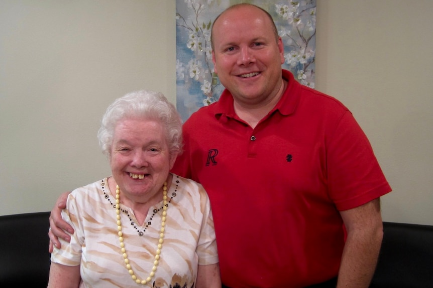 Rosemary Brooks with lawyer Mark Bold who set up the Justice for Victims of Sterilization Project