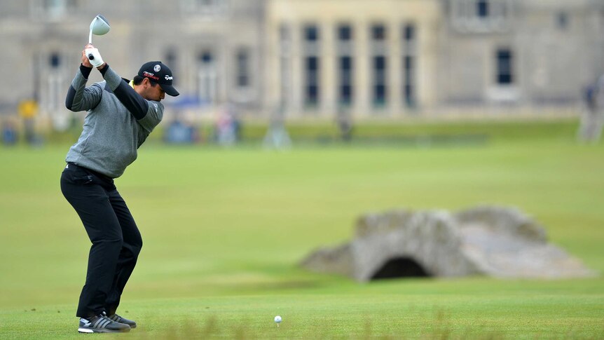 Jason Day tees off at St Andrews
