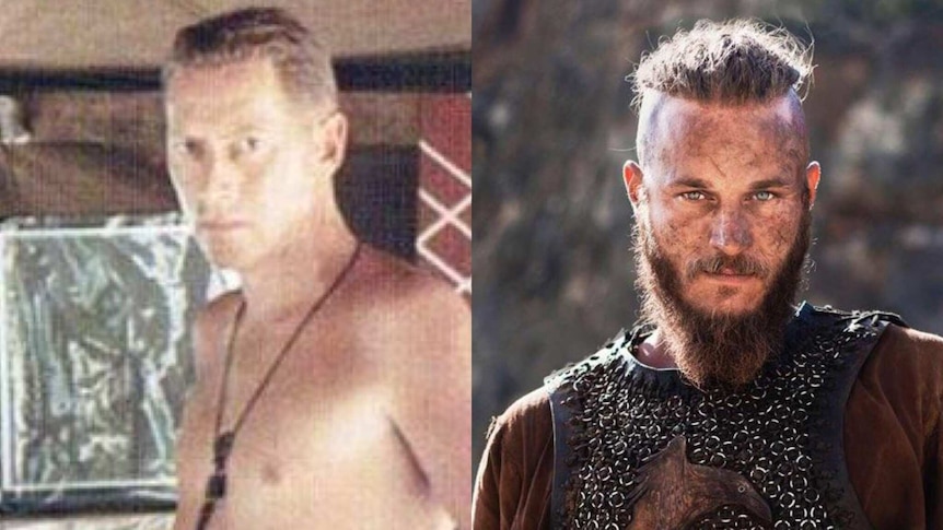 Lieutenant Colonel Harry Smith in Vietnam and Travis Fimmel in the television show Vikings.