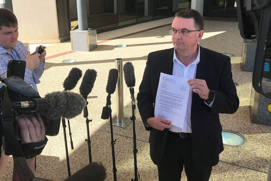 Luke Smith outside Logan City Council chambers