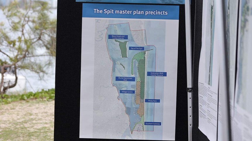 Map of precincts in proposed master plan for The Spit
