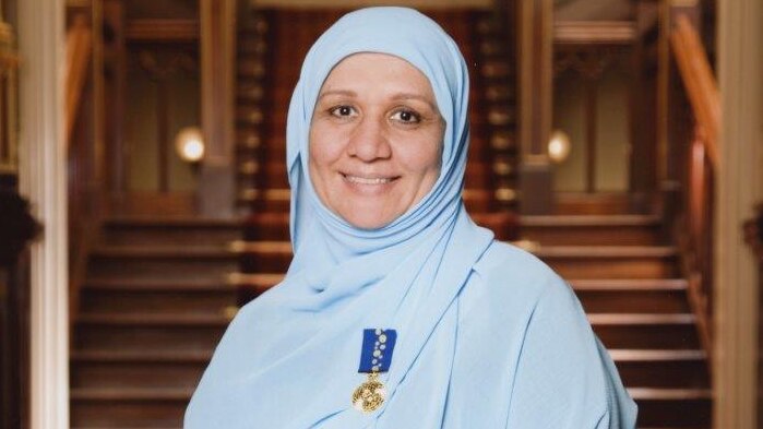 Mahboba Rawi with her medal of the Order of Australia.