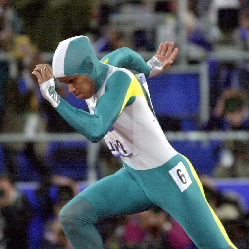 Cathy Freeman in the 2000 Sydney Olympics 400m final.