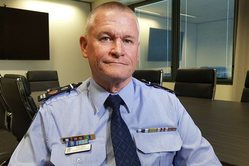 Peter Martin, in uniform, poses for a portrait