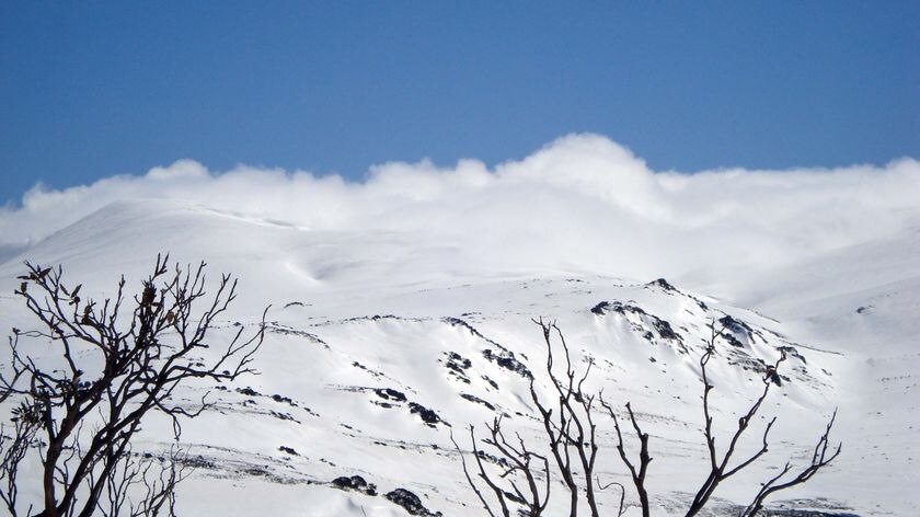 Snow covers Mt Kosciuszko and Mt Clarke