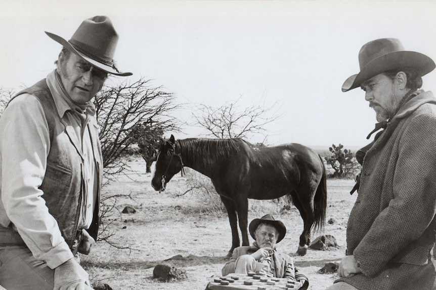 John Wayne and horse