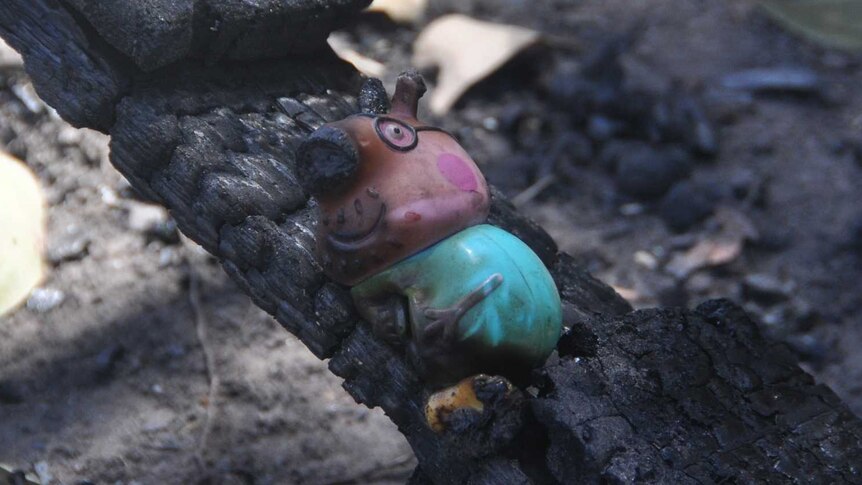 A scorched toy.