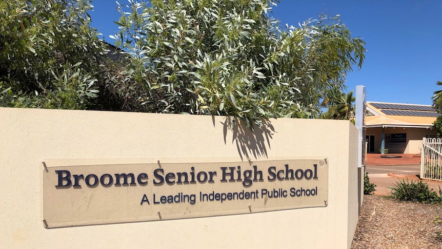 Broome Senior High School sign.