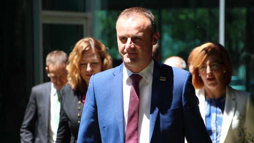 ACT Chief Minister Andrew Barr with his Cabinet.