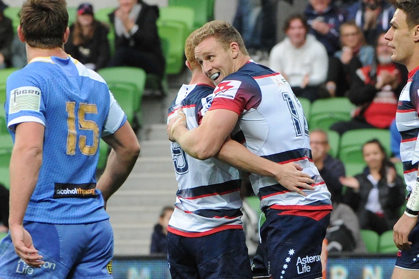 Hodge scores a try for the Rebels