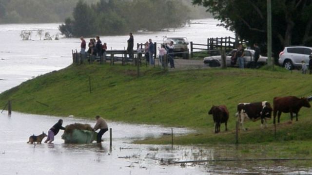 Floodwaters cut roads in the Maitland district, leaving a handful of homes isolated at Windermere. (file photo)