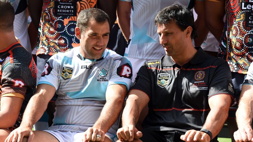 Cameron Smith and Laurie Daley ahead of the NRL All Stars game