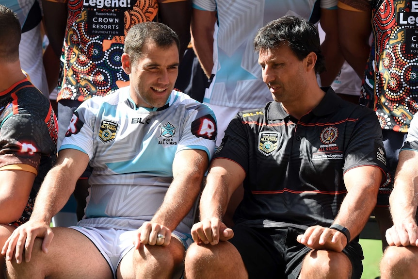 Cameron Smith and Laurie Daley ahead of the NRL All Stars game