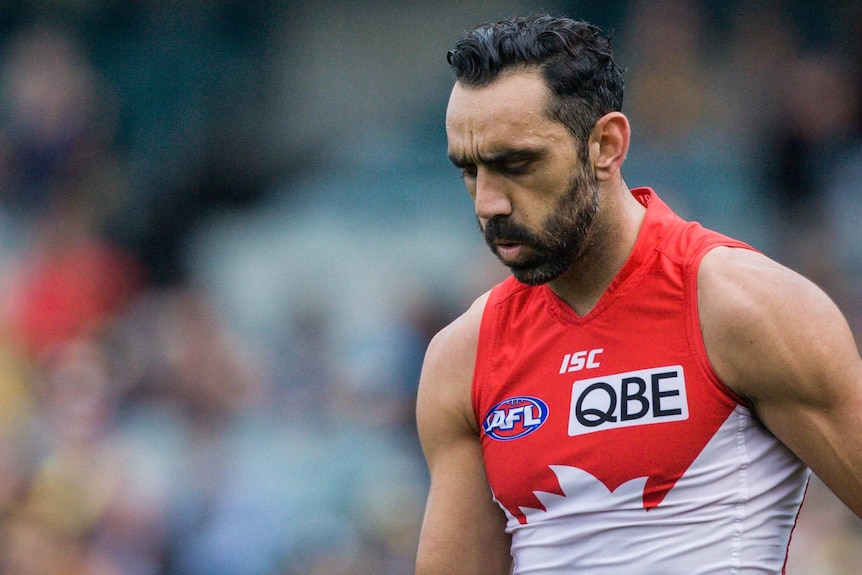 Sydney Swans star Adam Goodes, who is reportedly considering retirement over the booing scandal.